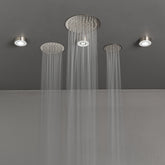 Cea Design Free Ideas set di soffioni doccia a soffitto in acciaio satinato FRE129 + INC20